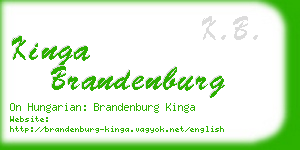 kinga brandenburg business card